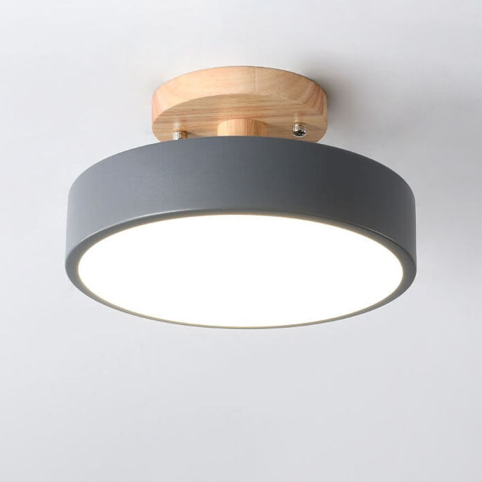 Norskhjem LED Rund Taklampe | Nordisk Design | Semi-Flush Montering | Økonomisk Innendørs Belysning