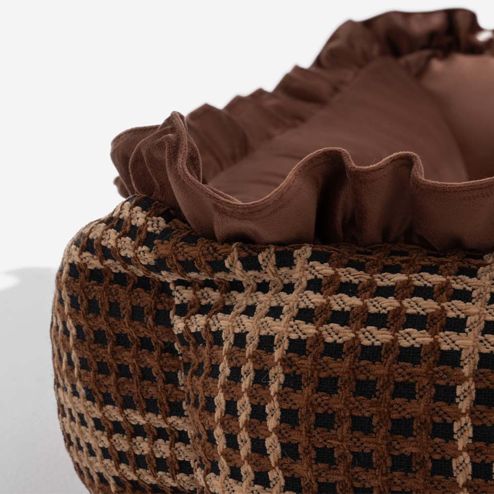 Nordisk Luksus Ortopedisk Hundeseng med Fløyelsbetræk