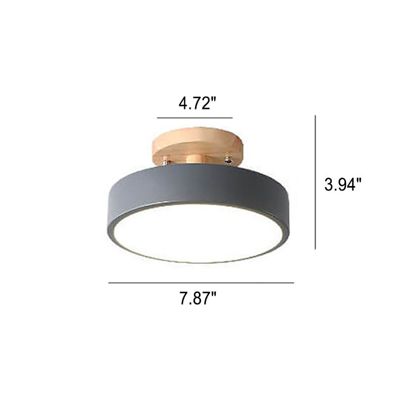 Norskhjem LED Rund Taklampe | Nordisk Design | Semi-Flush Montering | Økonomisk Innendørs Belysning