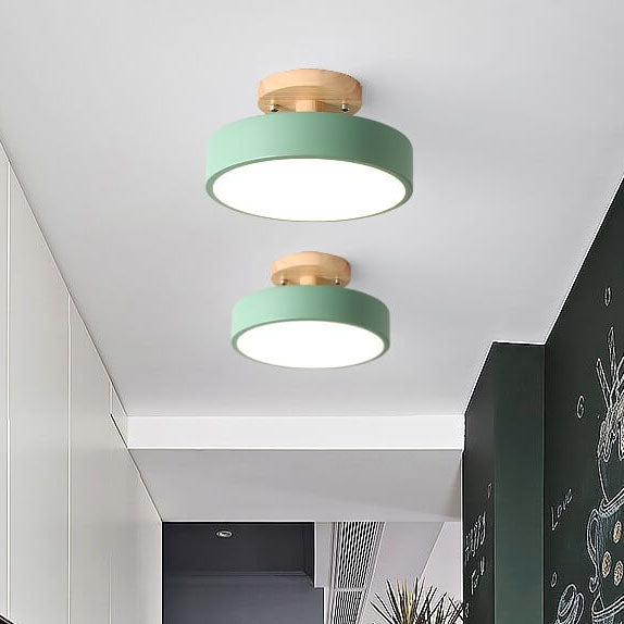 Norskhjem LED Rund Taklampe | Nordisk Design | Semi-Flush Montering | Økonomisk Innendørs Belysning