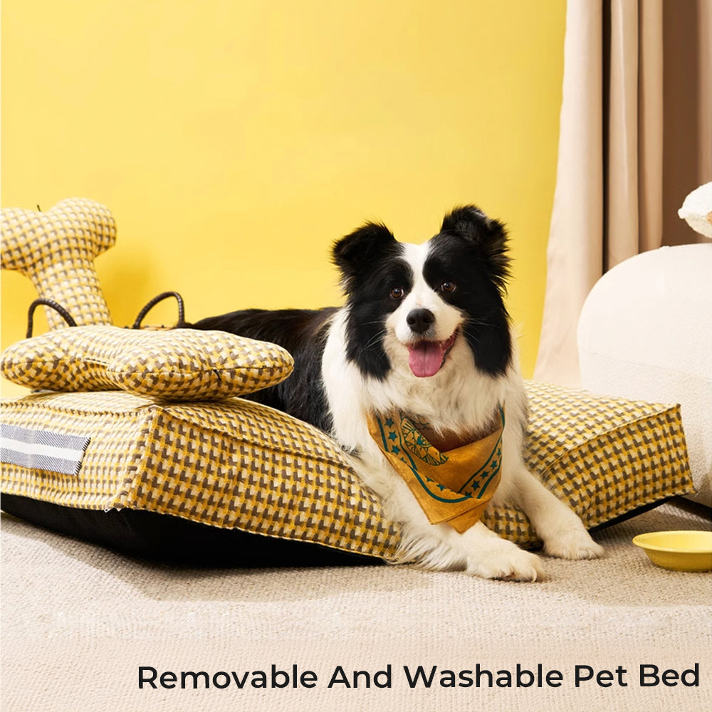 Nordisk Vaffel Hundeseng i Plush Stoff