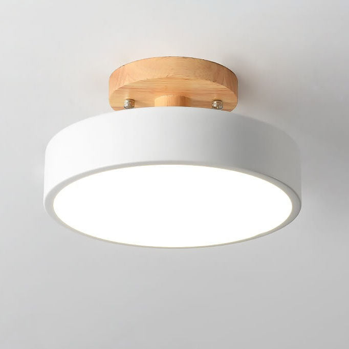 Norskhjem LED Rund Taklampe | Nordisk Design | Semi-Flush Montering | Økonomisk Innendørs Belysning