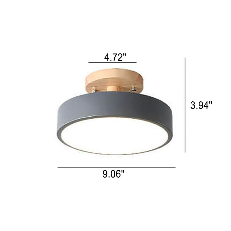 Norskhjem LED Rund Taklampe | Nordisk Design | Semi-Flush Montering | Økonomisk Innendørs Belysning