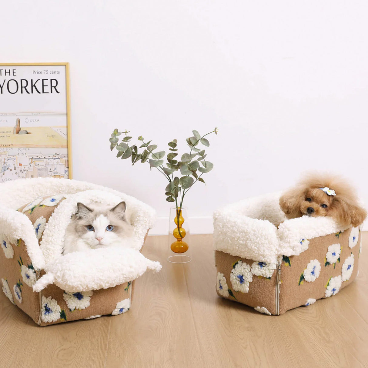 Nordisk Hundeseng for Bilsentersete med Pustende Ull