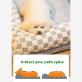 Nordisk Plysj Hundeseng med Nakkestøtte