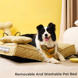 Nordisk Vaffel Hundeseng i Plush Stoff