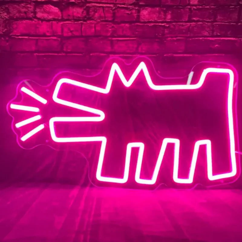 Urban Neon Kunstverk for Dristig Hundestil